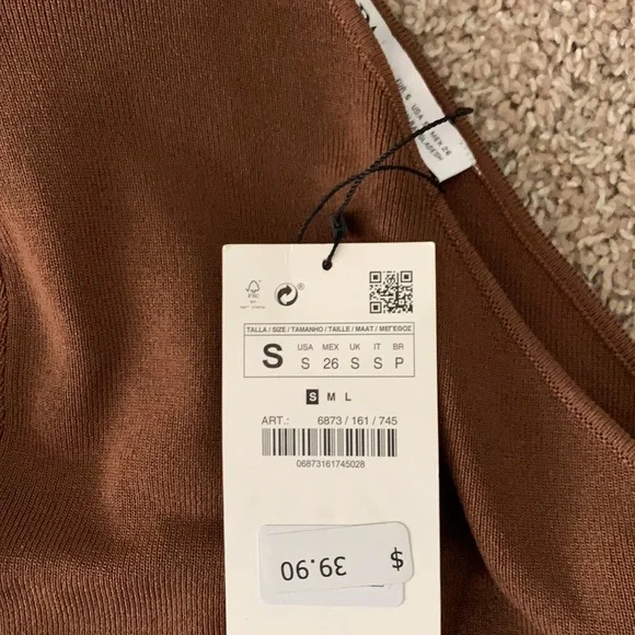 ZARA CUT OUT KNIT TOP - Picture 4 of 5